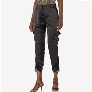 PARKER Black Silk Cargo pants NWT